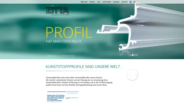 Website Screenshot: Kunststoffwerk ZITTA GmbH - ZITTA Kunststoffprofile bietet Gesamtlösungen für Profile aus Kunststoff - Date: 2023-06-26 10:25:41