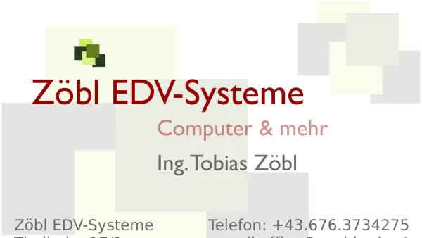 Website Screenshot: Zöbl EDV-Systeme Computer und mehr - Ing. ZÖBL EDV und Computer-Systeme Offenhausen - Computer & mehr... | TOP-Angebot Server und Netzwerk - Date: 2023-06-26 10:25:42