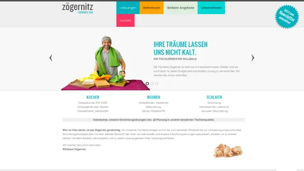 Website Screenshot: Willibald Tischlerei Zögernitz Hom - Tischlerei Zögernitz - Kremsersteig 1 | 3124 Oberwölbling - Date: 2023-06-26 10:25:42