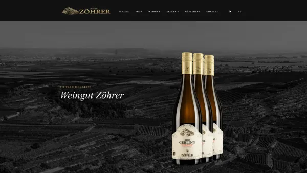 Website Screenshot: Weingut Anton Zoehrer - Weingut & Gästehaus Zöhrer | Sandgrube 1 - Krems an der Donau / Wachau - Date: 2023-06-26 10:25:42
