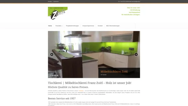Website Screenshot:  Tischlerei - Tischlerei Zoitl Home - Tischlerei Zoitl - Date: 2023-06-14 10:46:30