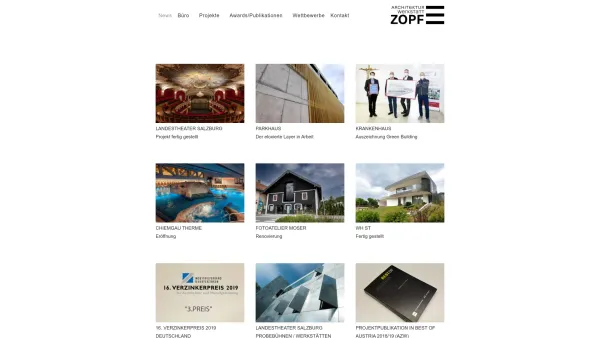 Website Screenshot: DI Karlheinz ZOPF Architekturwerksatt Zopf - Architekturwerkstatt Zopf – Das online Portfolio - Date: 2023-06-15 16:02:34