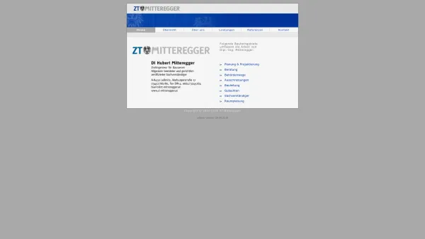Website Screenshot: ZT Mitteregger Vertrauen beBauen - ZT Mitteregger - Vertrauen beim Bauen - Date: 2023-06-26 10:25:42