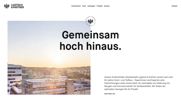 Website Screenshot: Lugitsch und Partner Ziviltechniker GmbH - Startseite - Lugitsch & Partner - Date: 2023-06-14 10:46:30
