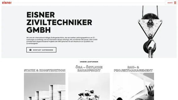 Website Screenshot: Ingenieurbüro EISNER - Eisner Ziviltechniker GmbH in Graz - Date: 2023-06-26 10:25:42