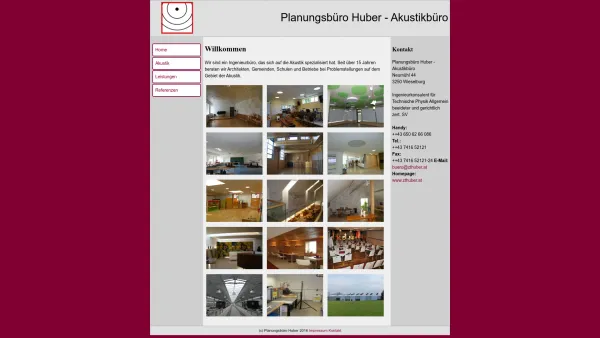 Website Screenshot: Technisches Büro Huber Akustikbüro - Planungsbüro Huber - Akustikbüro - Date: 2023-06-15 16:02:34
