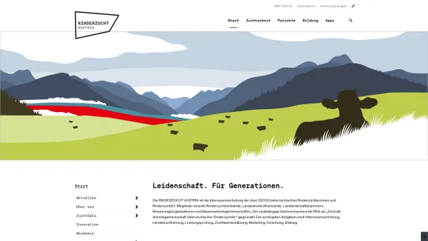 Website Screenshot: ZuchtData EDV-Dienstleistungen GmbH - Startseite - Offizielle Webseite der RINDERZUCHT AUSTRIA - Date: 2023-06-26 10:25:44