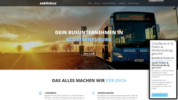 Website Screenshot: Zuklinbus - ZuklinBus | Linien und Reisebusunternehmen in Klosterneuburg - Date: 2023-06-14 10:46:30