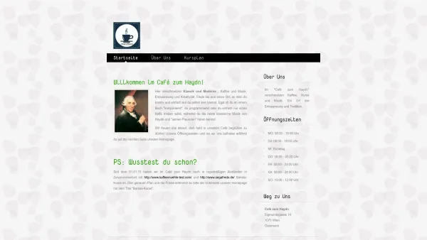 Website Screenshot: Stadtheuriger Zum Haydn www.zumhaydn.com - Café zum Haydn in Wien / Herzlick willkommen! - Date: 2023-06-26 10:25:44