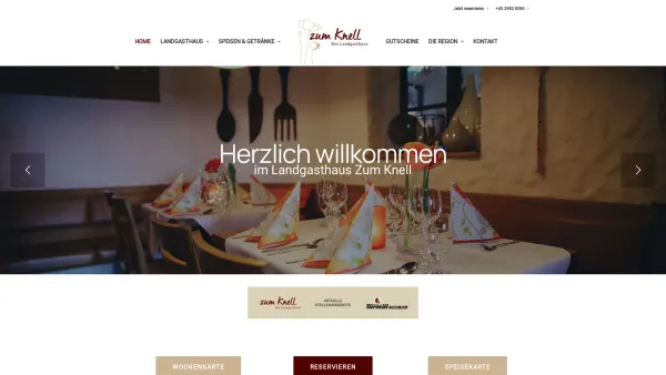Website Screenshot: Angela Neue Seite 2 - Willkommen - Landgasthaus Zum Knell - Date: 2023-06-26 10:25:45