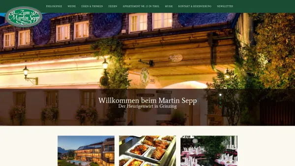 Website Screenshot: Sepp Martin GesmbH & Co KG - Zum Martin Sepp | Der Heurigenwirt in Grinzing - Date: 2023-06-14 10:46:30