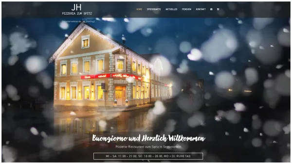 Website Screenshot: Jürgen Höflers Pizzeria-Restaurant zum Spitz - Startseite | Pizzeria zum Spitz - Date: 2023-06-26 10:25:45