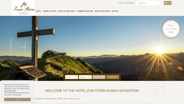 Website Screenshot: Hotel Zum Stern - Welcome to the 4-star Hotel zum Stern Bad Hofgastein - Date: 2023-06-14 10:46:30