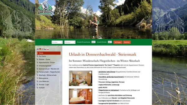 Website Screenshot: Gasthof Zur Gams*** - Gasthof Pension Appartements "Zur Gams" - Urlaub Donnersbachwald - Date: 2023-06-14 10:46:30