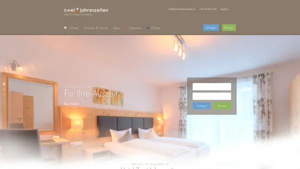 Website Screenshot: Hotel Garni Zwei Jahreszeiten - Hotel 2 Jahreszeiten St. Anton am Arlberg - Date: 2023-06-26 10:25:45