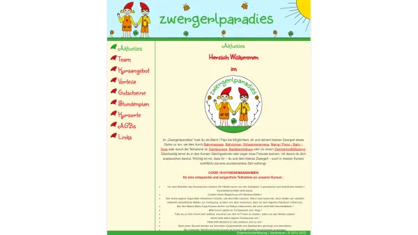 Website Screenshot: Zwergerlparadies - Zwergerlparadies - das Babyzentrum in 1210 Wien für 0-3 jährige Kinder - Date: 2023-06-26 10:25:45