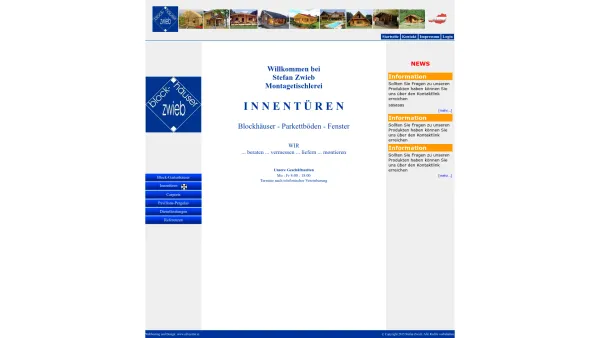 Website Screenshot: ZWIEB GmbH - Stefan Zwieb Montagetischlerei - Date: 2023-06-14 10:46:30
