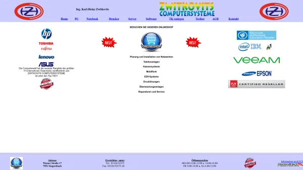 Website Screenshot: Karl Heinz Zwitkovits - Zwitkovits Computersysteme - Date: 2023-06-26 10:25:47