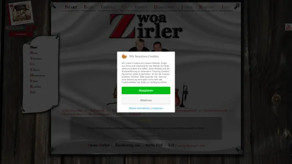 Website Screenshot: Tiroler Hochzeitsband Hochzeitsmusik Tanzmusik - Tanzmusik Tirol, Tiroler Hochzeitsmusik, Musik, Musikduo - Date: 2023-06-14 16:40:44