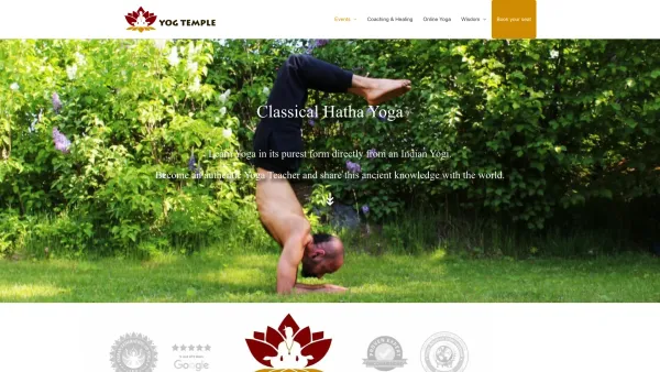 Website Screenshot: Yog Temple Yogaschule und Heilzentrum Österreich - Yoga Teacher Training Sweden, YTTC200, Become Hatha Yoga Teacher, become a yoga teacher - Date: 2023-06-26 10:26:52