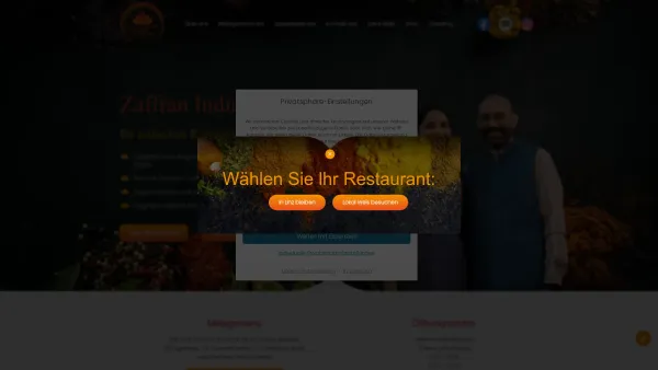 Website Screenshot: Zaffran Indian Cuisine - Zaffran Indian Cuisine – Indisches Restaurant in Linz | Jetzt reservieren - Date: 2023-06-26 10:26:52