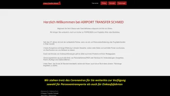 Website Screenshot: Johannes Schmid Taxi & Mietwagenunternehmen Airporttransfer Service - Herzlich Willkommen bei AIRPORT TRANSFER SCHMID - Airport Transfer Schmid - Date: 2023-06-14 10:46:54