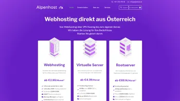 Website Screenshot: Alpenhost e.U. - Dein Webhosting aus Österreich | Alpenhost - Date: 2023-06-26 10:25:48