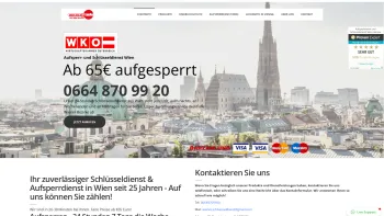 Website Screenshot: Aufsperren & Schlüsseldienst Wien - Schlüsseldienst & Aufsperrdienst Wien - ab € 65 | In 20-30 Minuten vor Ort - Date: 2023-06-26 10:25:48