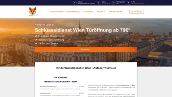 Website Screenshot: Aufsperrfuchs.at Schlüsseldienst & Aufsperrdienst Wien - Schlüsseldienst Wien zum Fixpreis ab 79€ - Jetzt Anrufen - Date: 2023-06-26 10:25:48