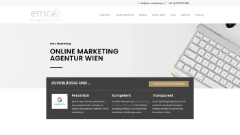Website Screenshot: emc Marketing e.U. - Online Marketing Agentur Wien - emc Marketing - Date: 2023-06-26 10:25:51