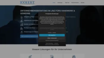 Website Screenshot: EXBERT Consulting GmbH - Unternehmensberatung Linz | EXBERT Consulting GmbH - Date: 2023-06-14 10:38:16