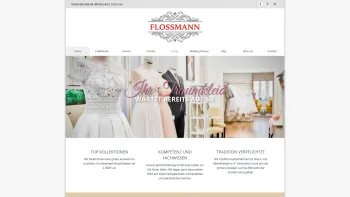Website Screenshot: Brautsalon Flossmann - Flossmann | Brautkleider, Hochzeitskleider, Abendkleider und Anzüge - Flossmann.at - Date: 2023-06-22 12:13:03