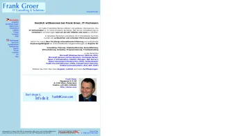 Website Screenshot: Frank Groer IT Consulting & Solutions - Frank Groer IT Consulting & Solutions - Date: 2023-06-22 15:02:28