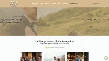 Website Screenshot: Hefti Impressions - HEFTI Impressions | Dein Fotograf mit Herz aus Vorarlberg - Date: 2023-06-14 10:46:33