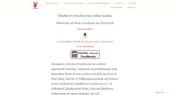 Website Screenshot: Hindberry Fruchtwein e.U. - Fruchtwein aus Österreich Hindberry – Beerenweine Obstwein Cider - Date: 2023-06-26 10:25:53