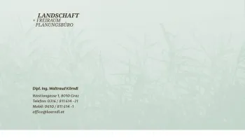 Website Screenshot: Dipl.Ing. Waltraud Körndl, Ingenieurbüro für Landschaftsplanung - Dipl. Ing. Waltraud Körndl – Landschaft + Freiraum Planungsbüro - Date: 2023-06-15 16:02:34