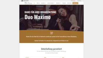 Website Screenshot: Duo Maximo - Die beste Band | Musikgruppe für Ihre Veranstaltung buchen - Date: 2023-06-15 16:02:34