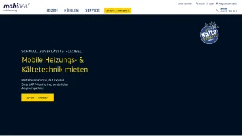 Website Screenshot: mobiheat Österreich GmbH - Mobile Heizung, Klima- u. Kältetechnik Mieten | mobiheat GmbH - Date: 2023-06-26 10:25:59
