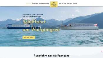 Website Screenshot: Schiifahrt am Wolfgangsee GmbH - Startseite | Schifffahrt am Wolfgangsee St.Gilgen St.Wolfgang - Date: 2023-06-22 12:13:05