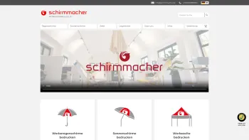 Website Screenshot: Schirmmacher Ströhle GmbH - Sonnenschirme bedrucken | Werbeschirme | Zelte - Date: 2023-06-26 10:26:02