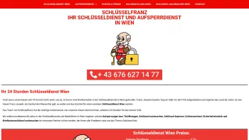 Website Screenshot: Schlüsselfranz Aufsperrdienst Wien - Ihr kaiserlicher Schlüsseldienst Wien | 24h Aufsperrdienst Wien - Date: 2023-06-26 10:26:02