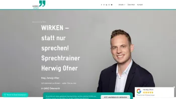 Website Screenshot: Herwig Ofner sprechtrainer - Mag. Herwig Ofner Sprechtrainer - Das Sprechtraining in Wien - Date: 2023-06-14 10:38:15