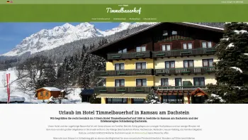 Website Screenshot: Hotel Pension Timmelbauerhof - Urlaub im 3 Stern Hotel Timmelbauerhof in Ramsau am Dachstein - Date: 2023-06-22 15:02:29