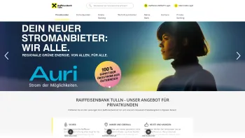 Website Screenshot: Raiffeisenbank Tulln reg.Gen.m.b.H. - Privatkunden | Raiffeisenbank Tulln - Date: 2023-06-22 15:02:29