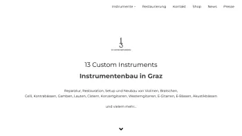 Website Screenshot: 13Instruments - 13 Custom Instruments – Geigenbau und Saiteninstrumentenbau in Graz - Date: 2023-06-15 16:02:34