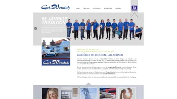 Website Screenshot: Gebrüder Weinlich Gesellschaft Gebr. Weinlich GmbH - Weinlich Installationen - Date: 2023-06-22 12:13:06