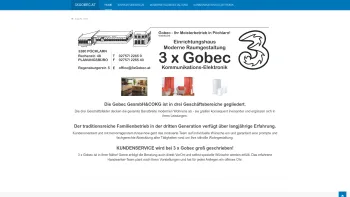 Website Screenshot: GOBEC GesmbH&COKG Einrichtungshaus Moderne Raumgestaltung KommunikationsElektronik - Home - Date: 2023-06-26 10:26:05