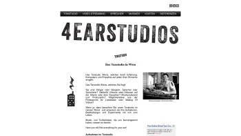 Website Screenshot: 4ear studios Tonstudio - Tonstudio Wien - Aufnahmen mit Erfahrung und Kompetenz - Date: 2023-06-22 15:00:02