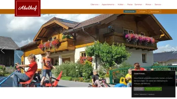 Website Screenshot: Pension Appartements Abelhof Schladming Rohrmoos Urlaub am Kinderbauernhof - Appartements am Bauernhof in Schladming | Abelhof - Date: 2023-06-22 15:05:14
