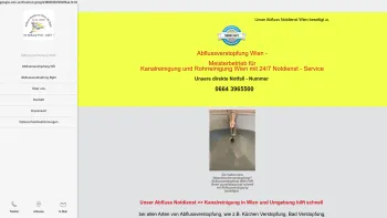 Website Screenshot: Abflussverstopfung Wien - Abflussverstopfung I Abflussverstopfung Wien, Kanal Notdienst - Date: 2023-06-26 10:26:05